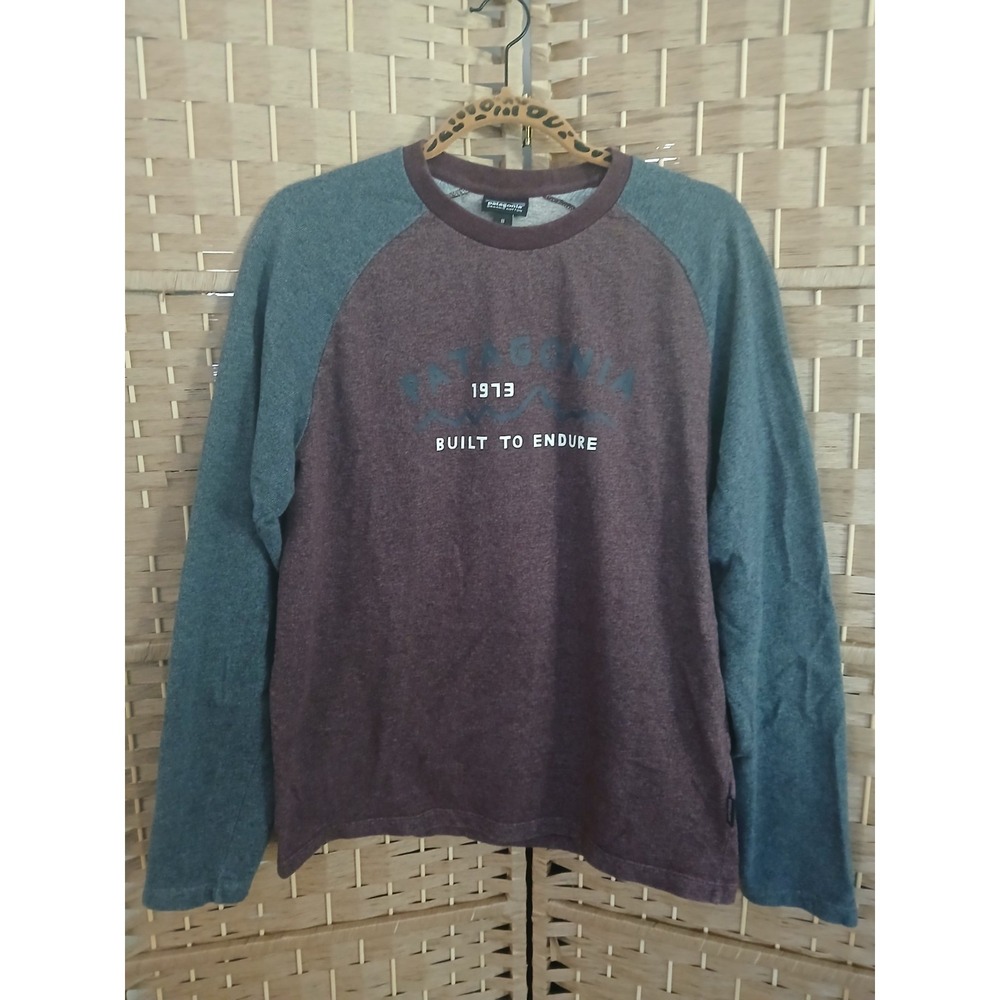 Patagonia Men's Blue/Burgundy Graphic Print Pullover Sweatshirt Sz M